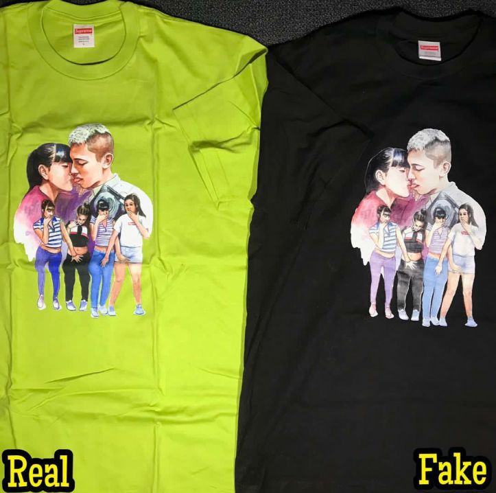 Fake vs Real Supreme T shirt - Fake vs Original